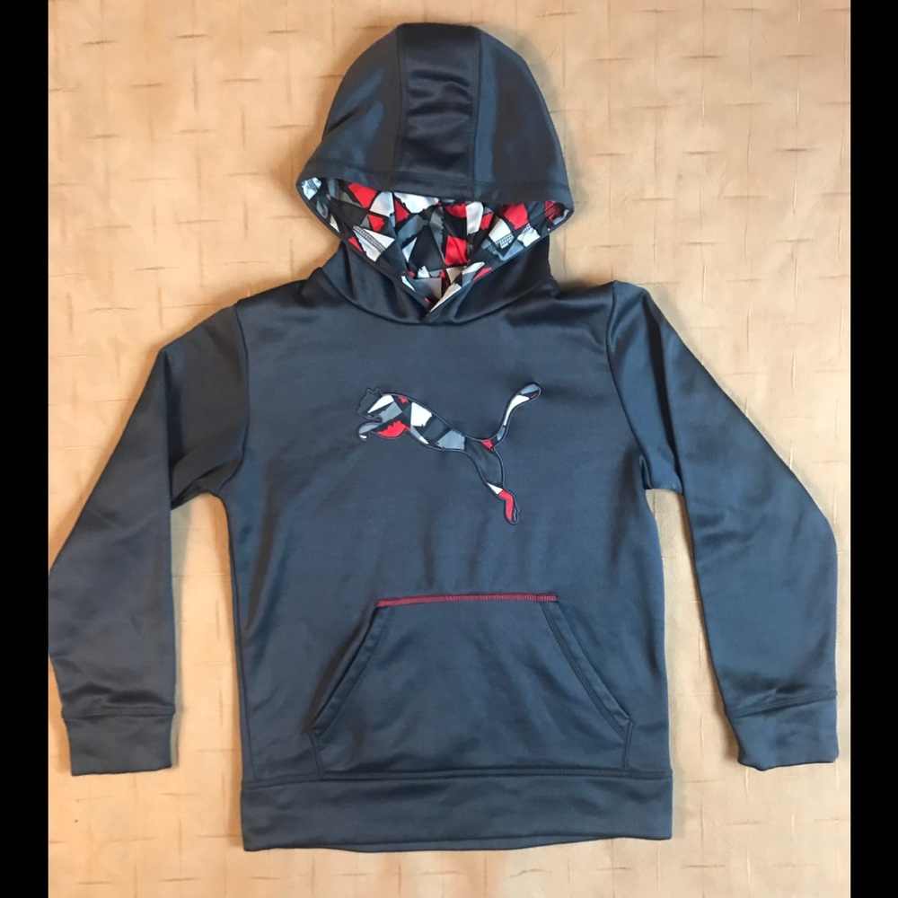 ♻️ Puma Unisex Athletic Pullover Hoodie M 10-12